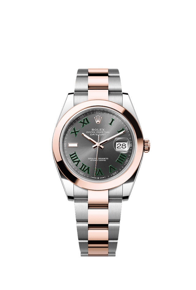 Rolex Datejust 41mm Slate Dial Oystersteel & Everose Gold m126301-0015 - WATCHXNYC