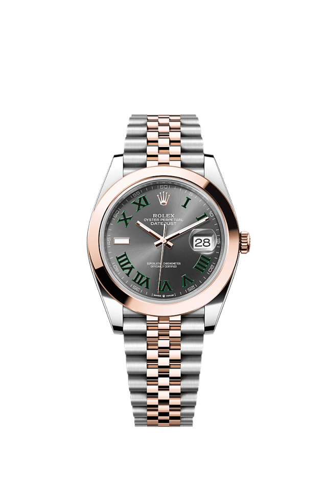 Rolex Datejust 41mm Slate Dial Oystersteel & Everose Gold m126301-0016 - WATCHXNYC