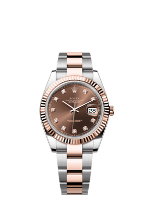 Rolex Datejust 41mm Chocolate Diamond Dial Oystersteel & Everose Gold m126331-0003