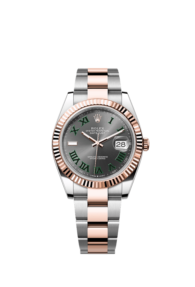 Rolex Datejust 41mm Slate Dial Oystersteel & Everose Gold m126331-0015 - WATCHXNYC