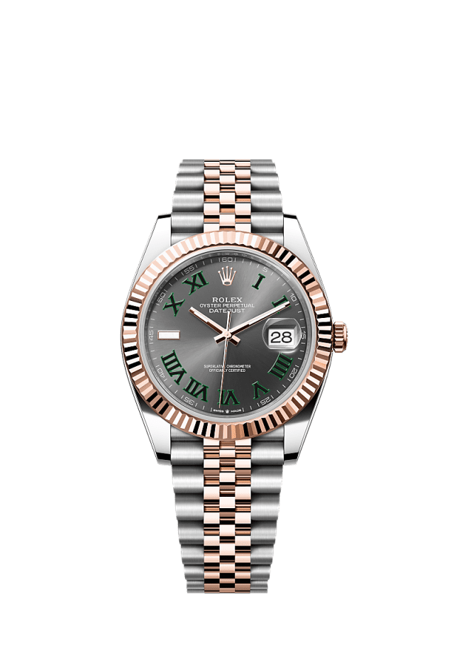 Rolex Datejust 41mm Slate Dial Oystersteel & Everose Gold m126331-0016 - WATCHXNYC