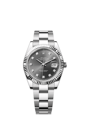 Rolex Datejust 41mm Slate Diamonds Dial Oystersteel & White Gold 126334