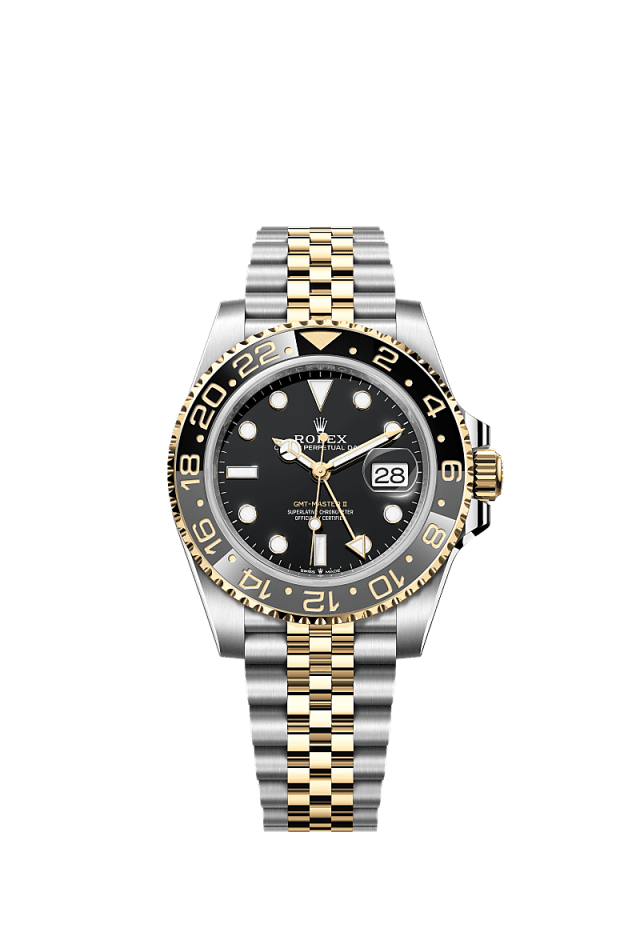 Rolex GMT-Master II 40mm Black Dial Oystersteel & Yellow Gold 126713GRNR - WATCHXNYC