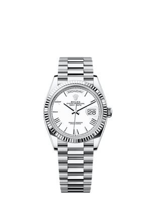 Rolex Day-Date 36mm White Dial Platinum 128236
