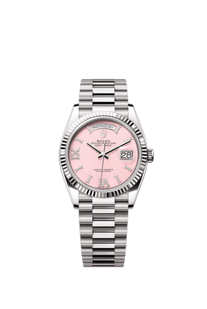 Rolex Day-Date 36mm Pink Diamond Dial White Gold m128239-0021