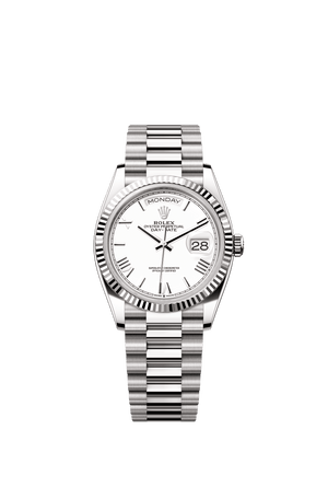 Rolex Day-Date 36mm White Dial White Gold m128239-0059