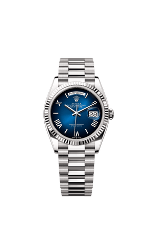 Rolex Day-Date 36mm Blue Ombré Dial White Gold m128239-0063