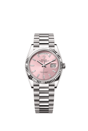 Rolex Day-Date 36mm Pink Diamond Dial White Gold m128239-0071