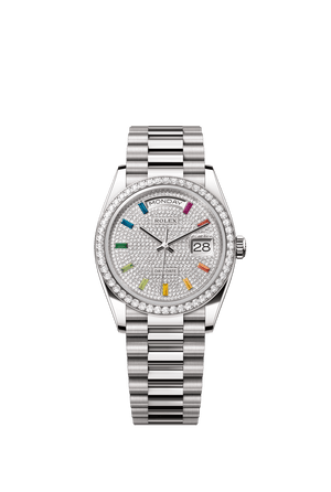 Rolex Day-Date 36mm Diamond Paved Dial White Gold m128349rbr-0006