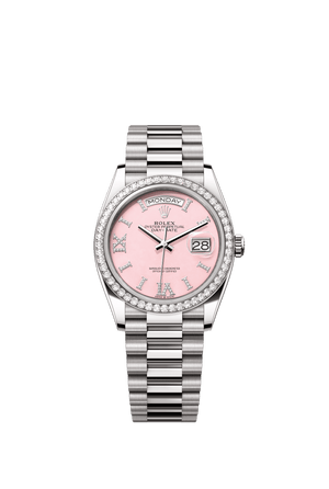 Rolex Day-Date 36mm Pink Diamond Dial White Gold m128349rbr-0008