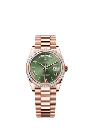 Rolex Day-Date 36mm Olive Green Dial Everose Gold 128395TBR Rolex Day-Date 36mm Olive Green Dial Everose Gold 128395TBR