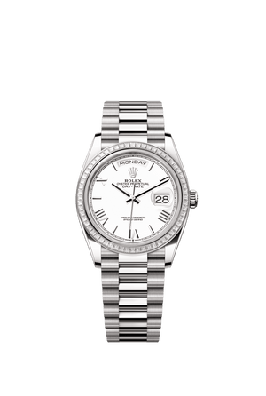 Rolex Day-Date 36mm White Dial White Gold m128399tbr-0019