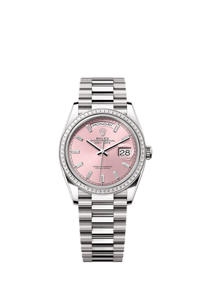 Rolex Day-Date 36mm Pink Diamond Dial White Gold 128399TBR