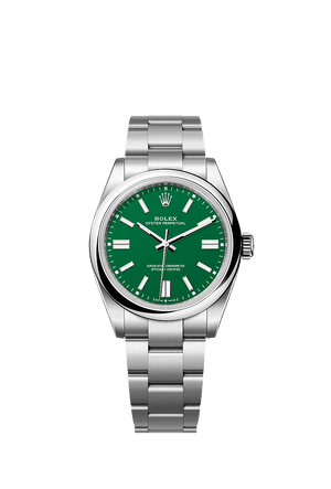 Rolex Oyster Perpetual 41mm Green Dial Oystersteel 134300-0004