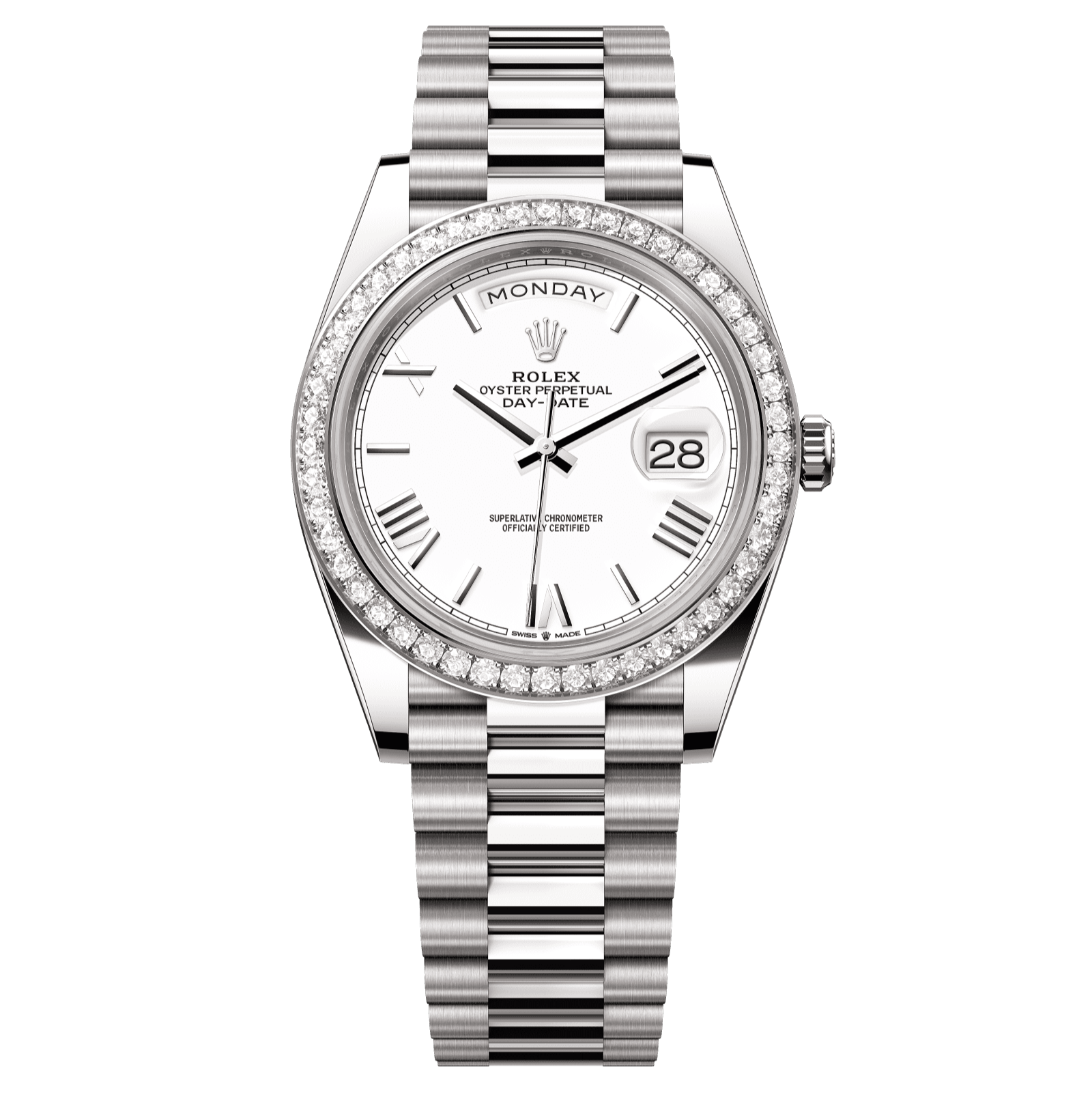 Rolex Day-Date 40mm White Dial White Gold 228349rbr-0039 - WATCHXNYC