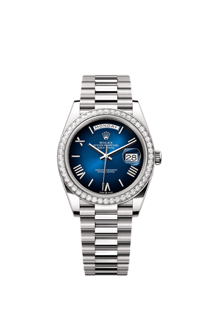 Rolex Day-Date 40mm Blue Ombré Dial White Gold 228349RBR