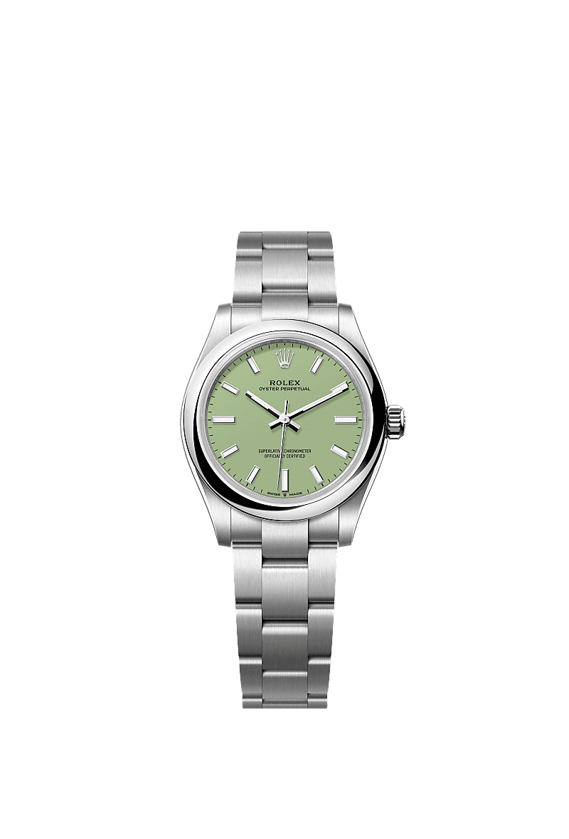 Rolex Oyster Perpetual 31mm Pistachio-Green Dial Oystersteel 277200 - WATCHXNYC
