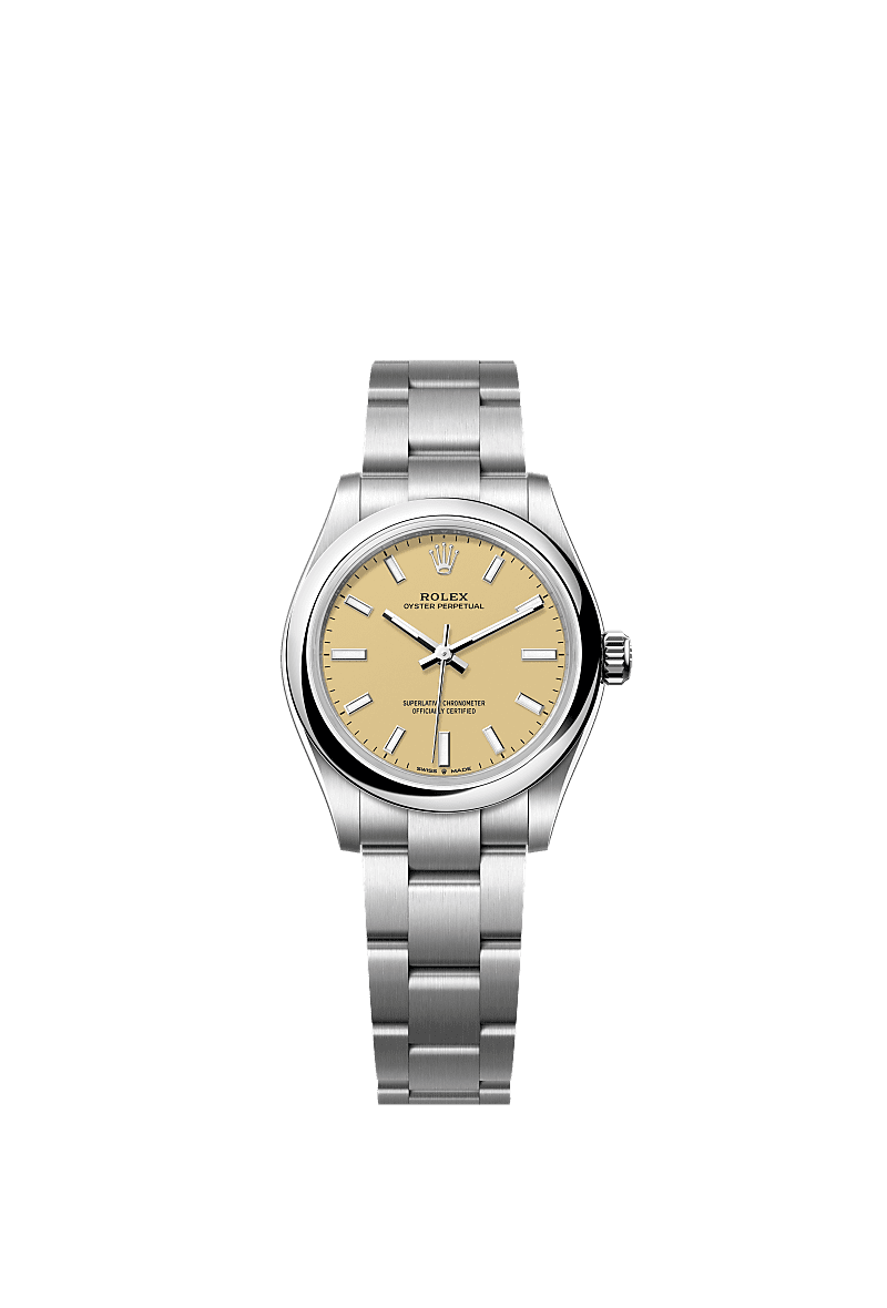 Rolex Oyster Perpetual 31mm Beige Dial Oystersteel 277200 - WATCHXNYC