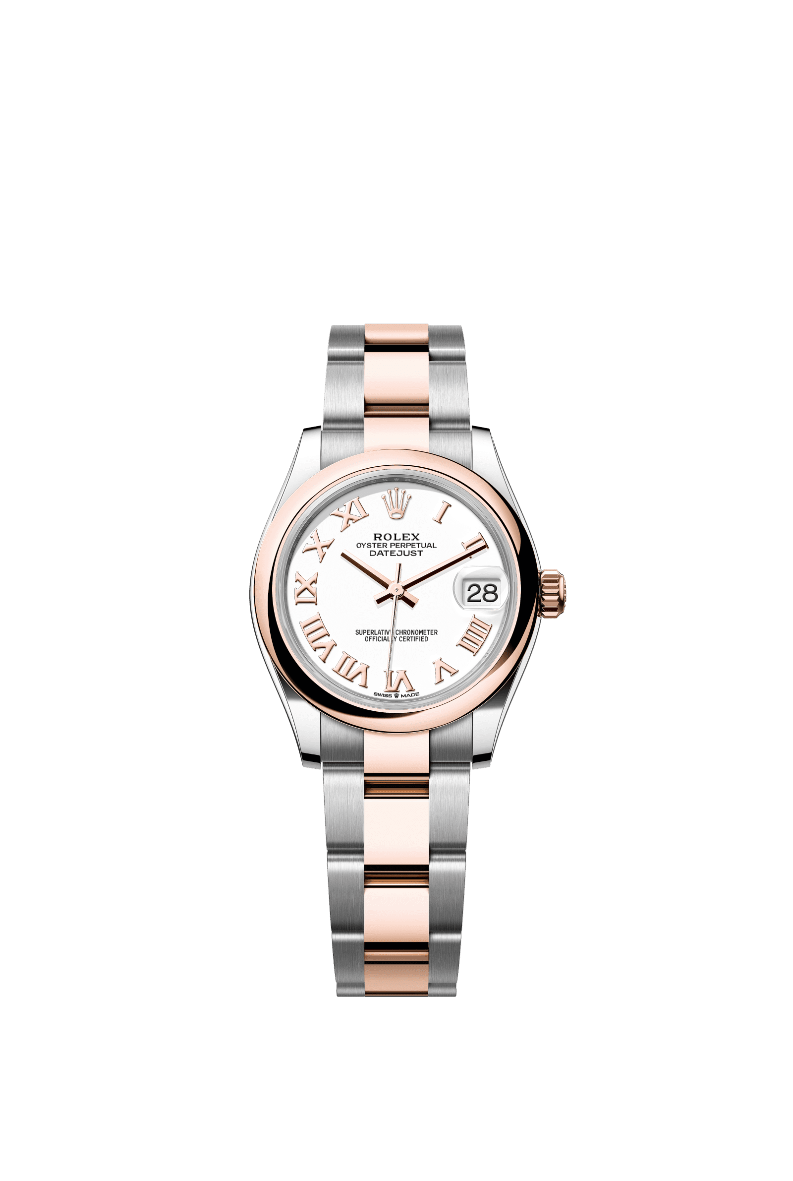 Rolex Datejust 31mm White Dial Oystersteel & Everose Gold 278241 - WATCHXNYC