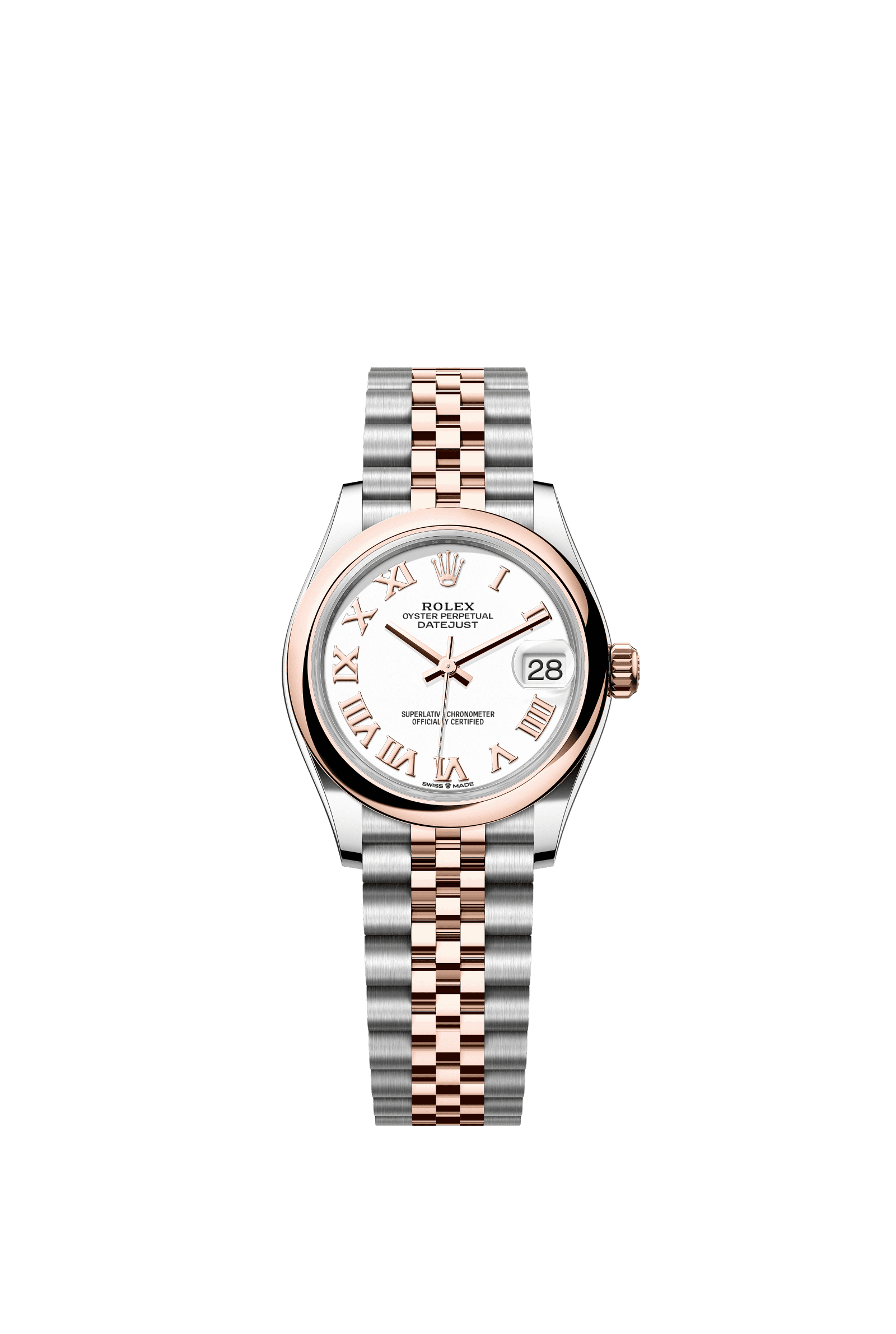 Rolex Datejust 31mm White Dial Oystersteel & Everose Gold 278241 - WATCHXNYC