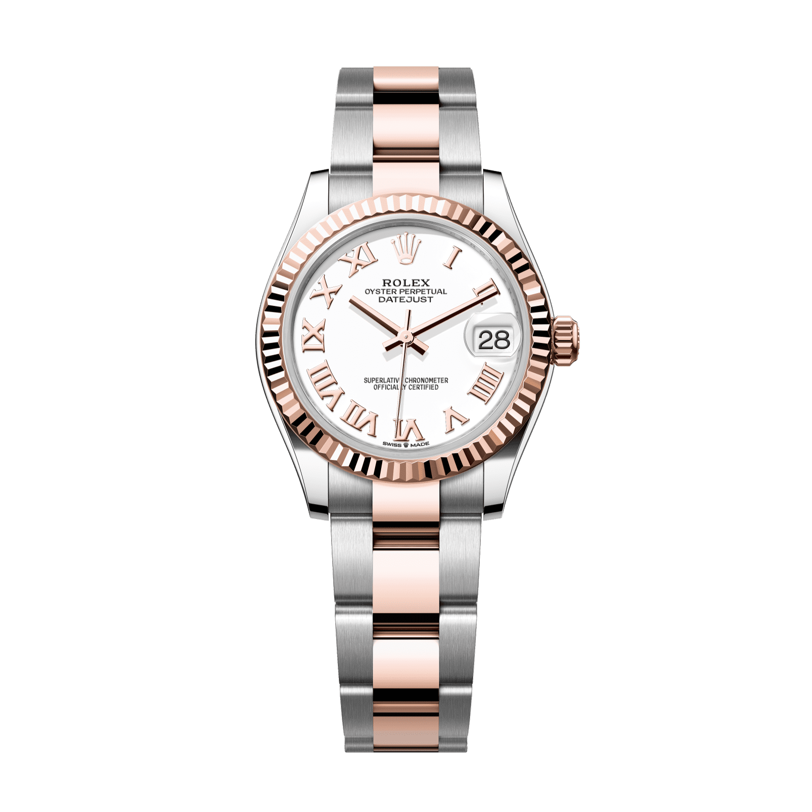 Rolex Datejust 31mm White Dial Oystersteel & Everose Gold 278271-0001 - WATCHXNYC