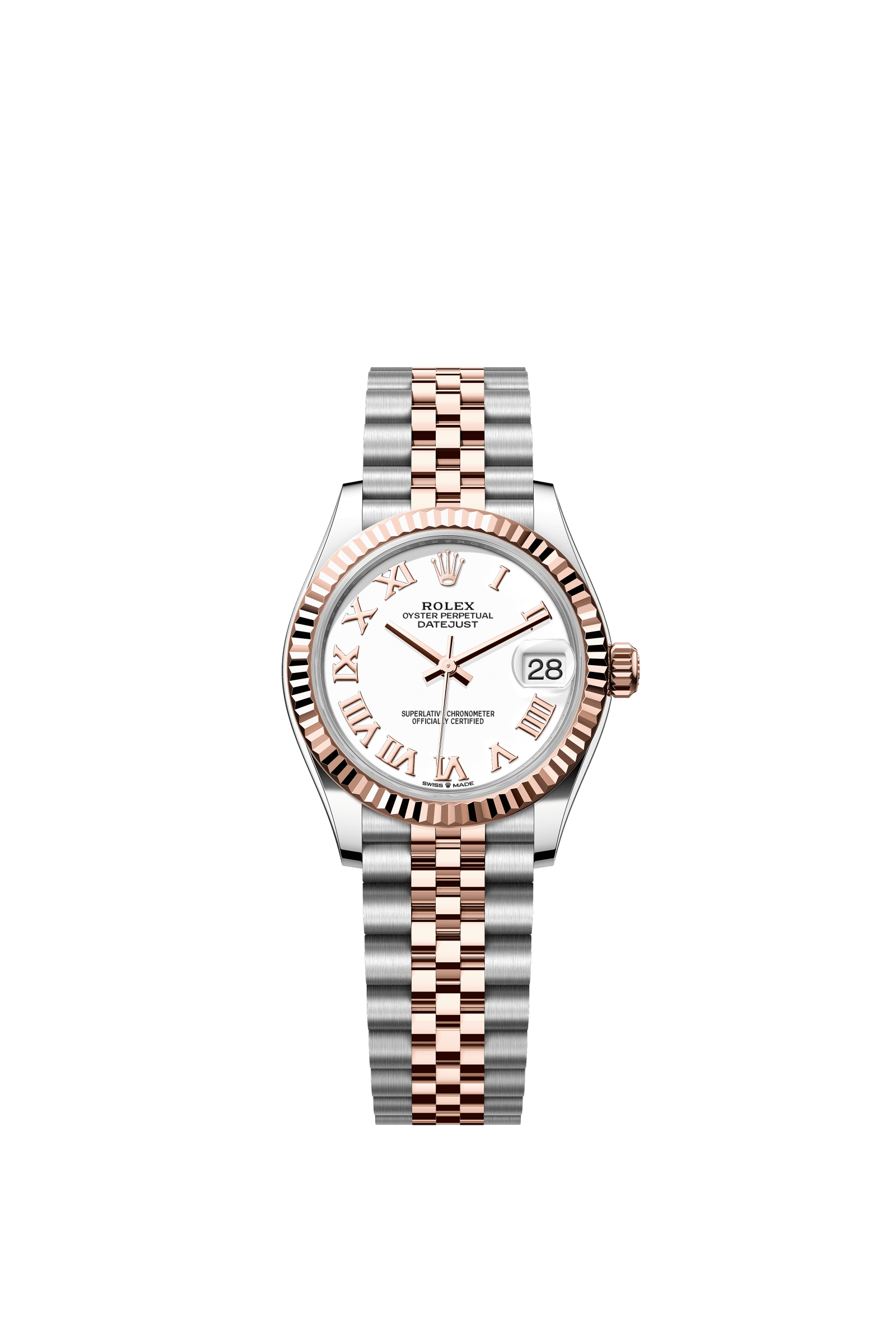 Rolex Datejust 31mm White Dial Oystersteel & Everose Gold 278271 - WATCHXNYC