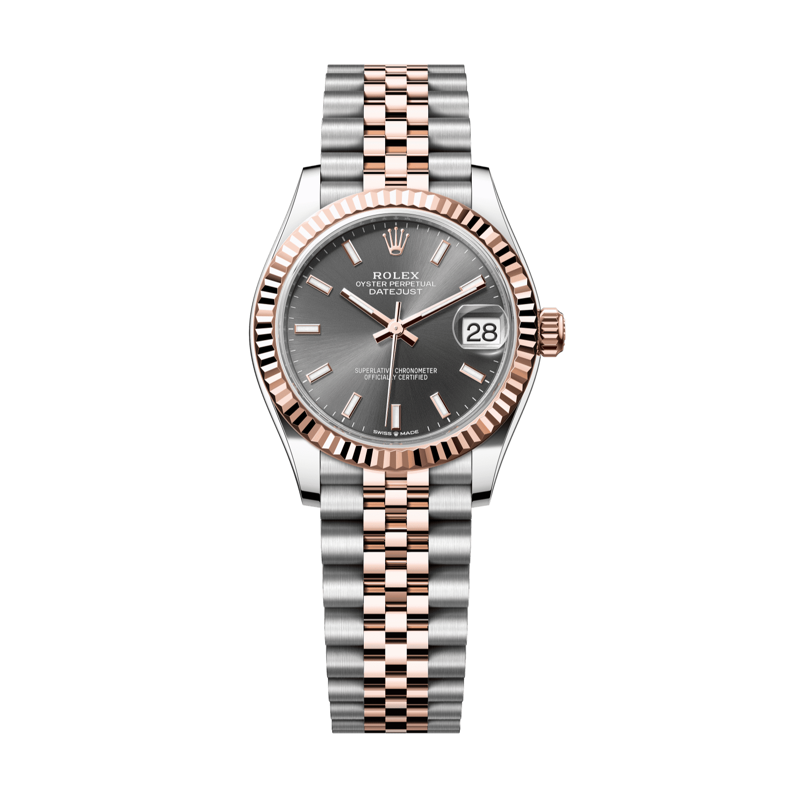 Rolex Datejust 31mm Slate Dial Oystersteel & Everose Gold 278271-0018 - WATCHXNYC