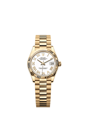 Rolex Datejust 31mm White Dial Yellow Gold m278278-0020