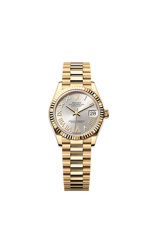 Rolex Datejust 31mm Silver Diamond Dial Yellow Gold m278278-0028