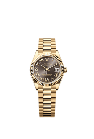Rolex Datejust 31mm Dark Grey Diamond Dial Yellow Gold m278278-0032
