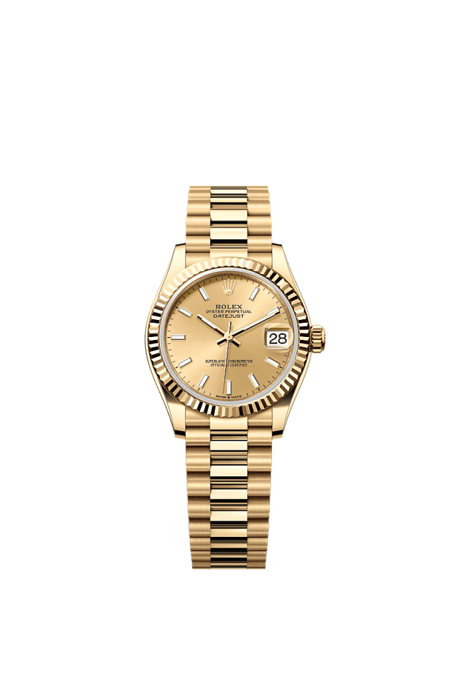 Rolex Datejust 31mm Champagne Dial Yellow Gold m278278-0040 - WATCHXNYC