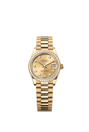 Rolex Datejust 31mm Champagne Diamond Dial Yellow Gold m278288rbr-0005