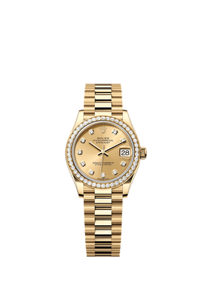 Rolex Datejust 31mm Champagne Diamonds Dial Yellow Gold 278288rbr-0005