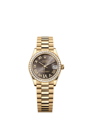 Rolex Datejust 31mm Dark Grey Diamond Dial Yellow Gold m278288rbr-0026