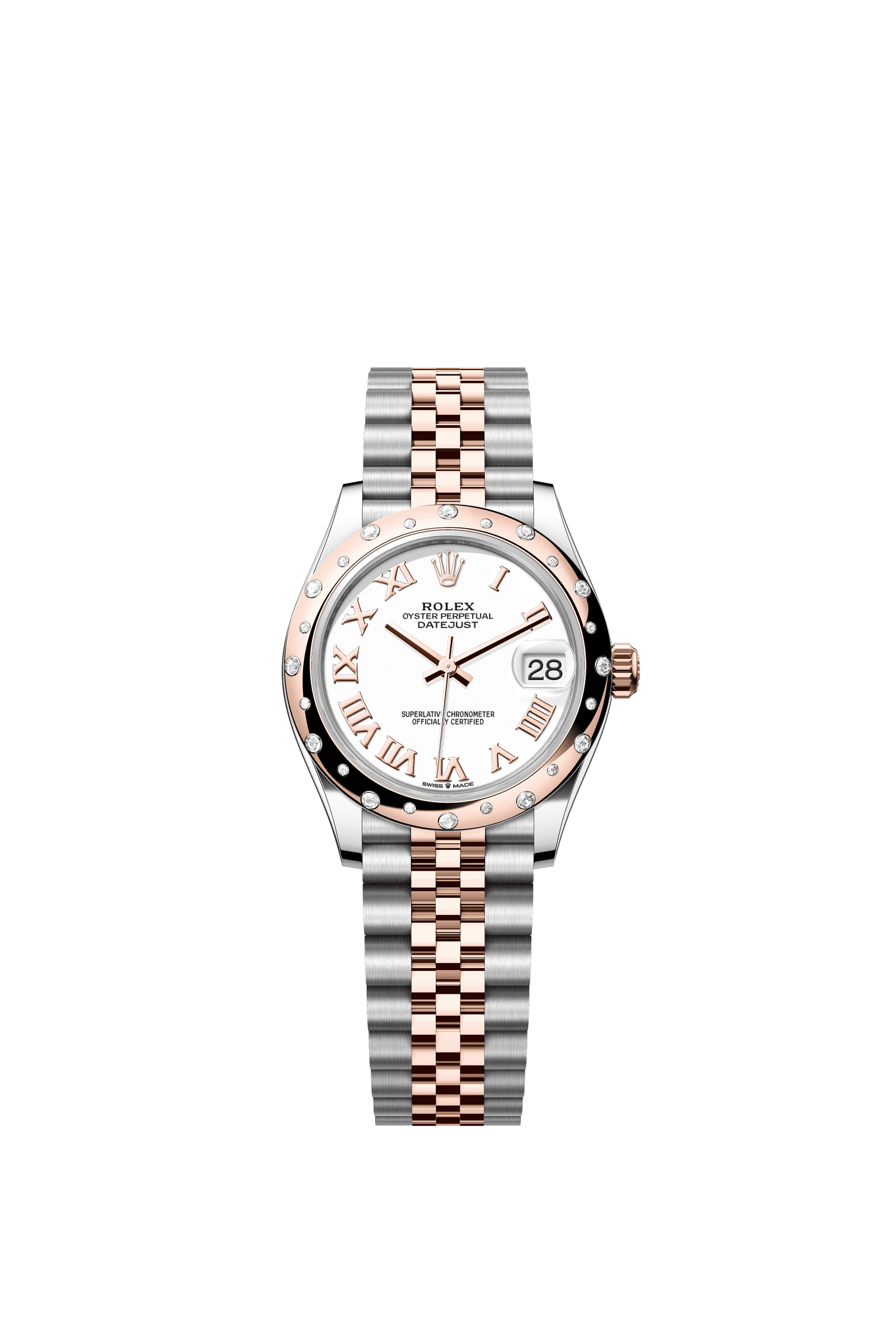 Rolex Datejust 31mm White Dial Oystersteel & Everose Gold 278341RBR - WATCHXNYC