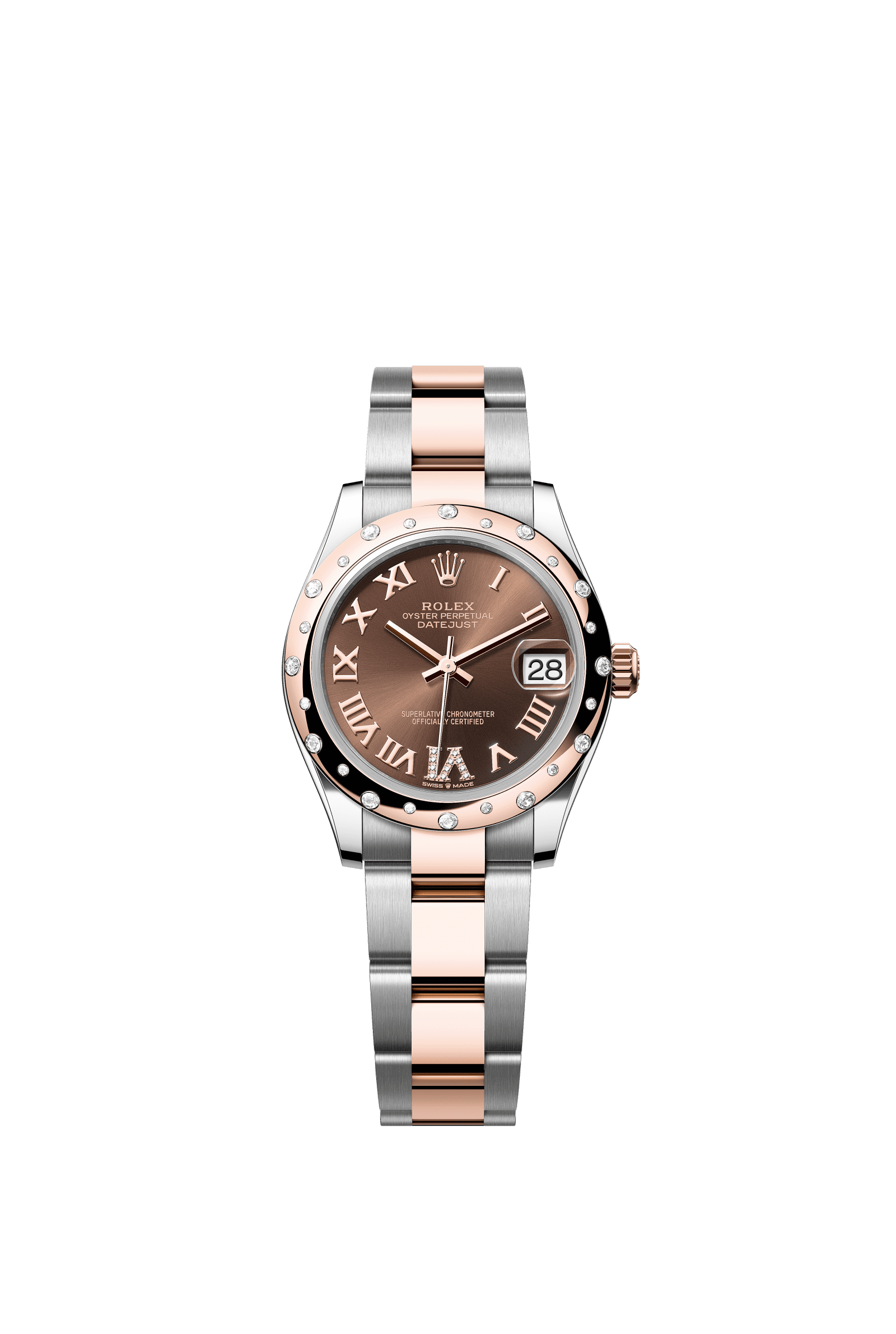 Rolex Datejust 31mm Chocolate Diamond Dial Oystersteel & Everose Gold 278341RBR - WATCHXNYC