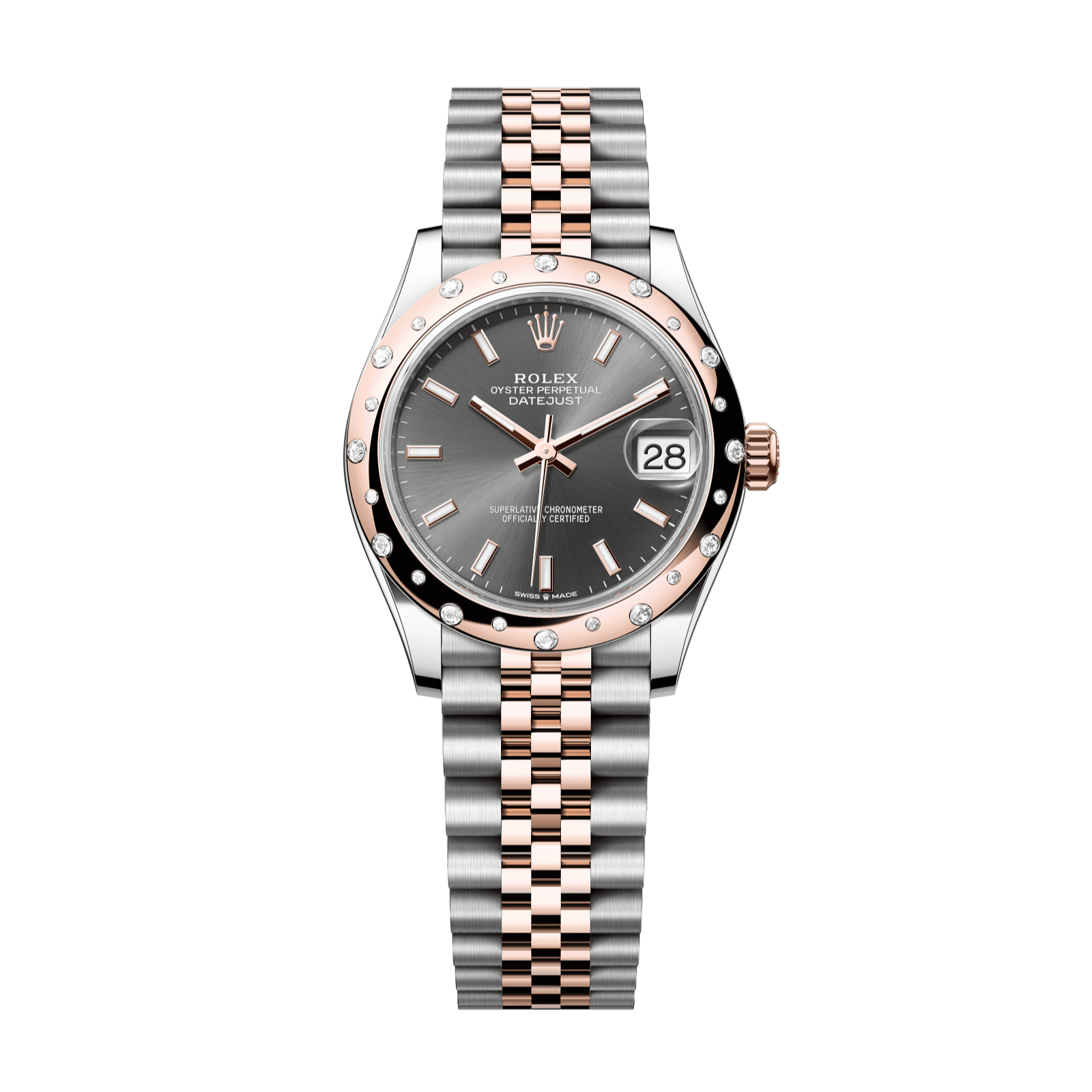 Rolex Datejust 31mm Slate Dial Oystersteel & Everose Gold 278341rbr-0018 - WATCHXNYC