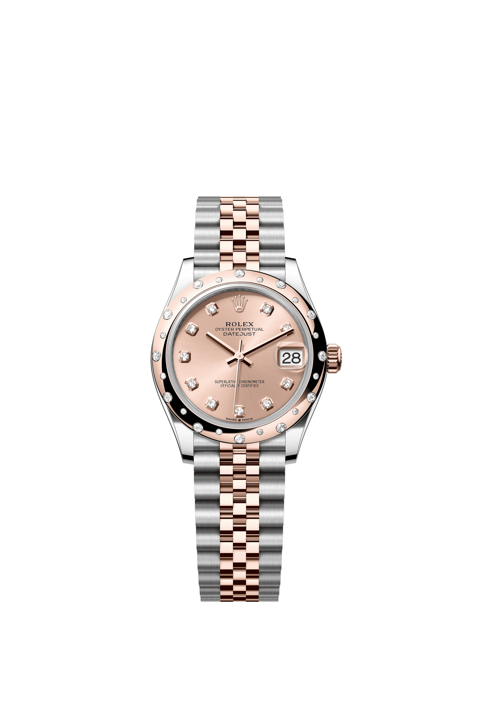 Rolex Datejust 31mm Rosé Diamond Dial Oystersteel & Everose Gold 278341RBR - WATCHXNYC