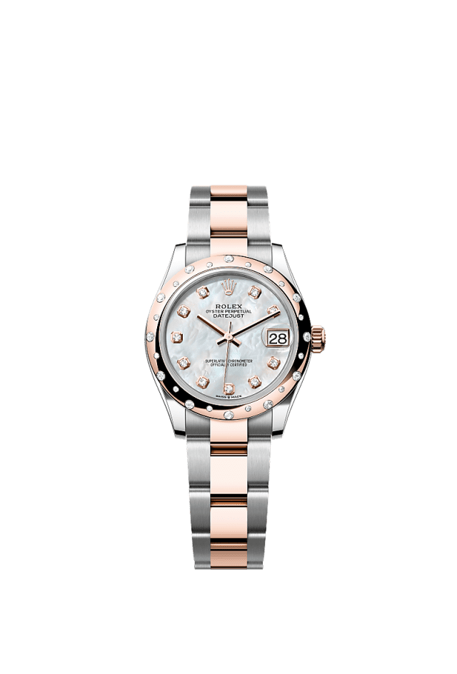 Rolex Datejust 31mm White Diamonds Dial Oystersteel & Everose Gold 278341RBR - WATCHXNYC