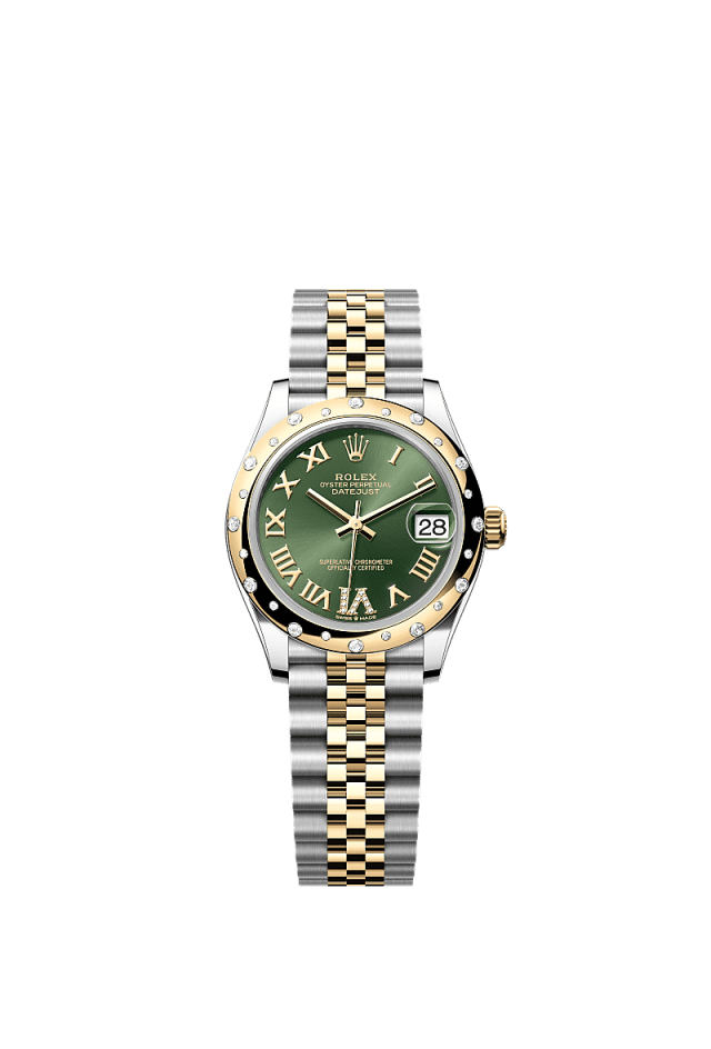 Rolex Datejust 31mm Olive-Green Dial Oystersteel & Yellow Gold 278343RBR - WATCHXNYC