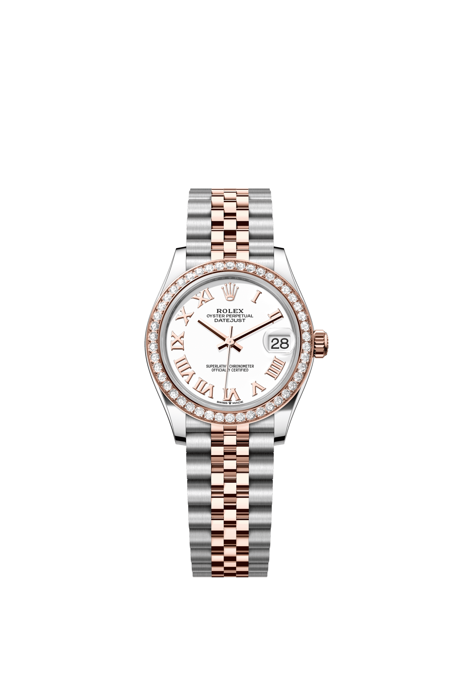 Rolex Datejust 31mm White Dial Oystersteel & Everose Gold 278381RBR - WATCHXNYC