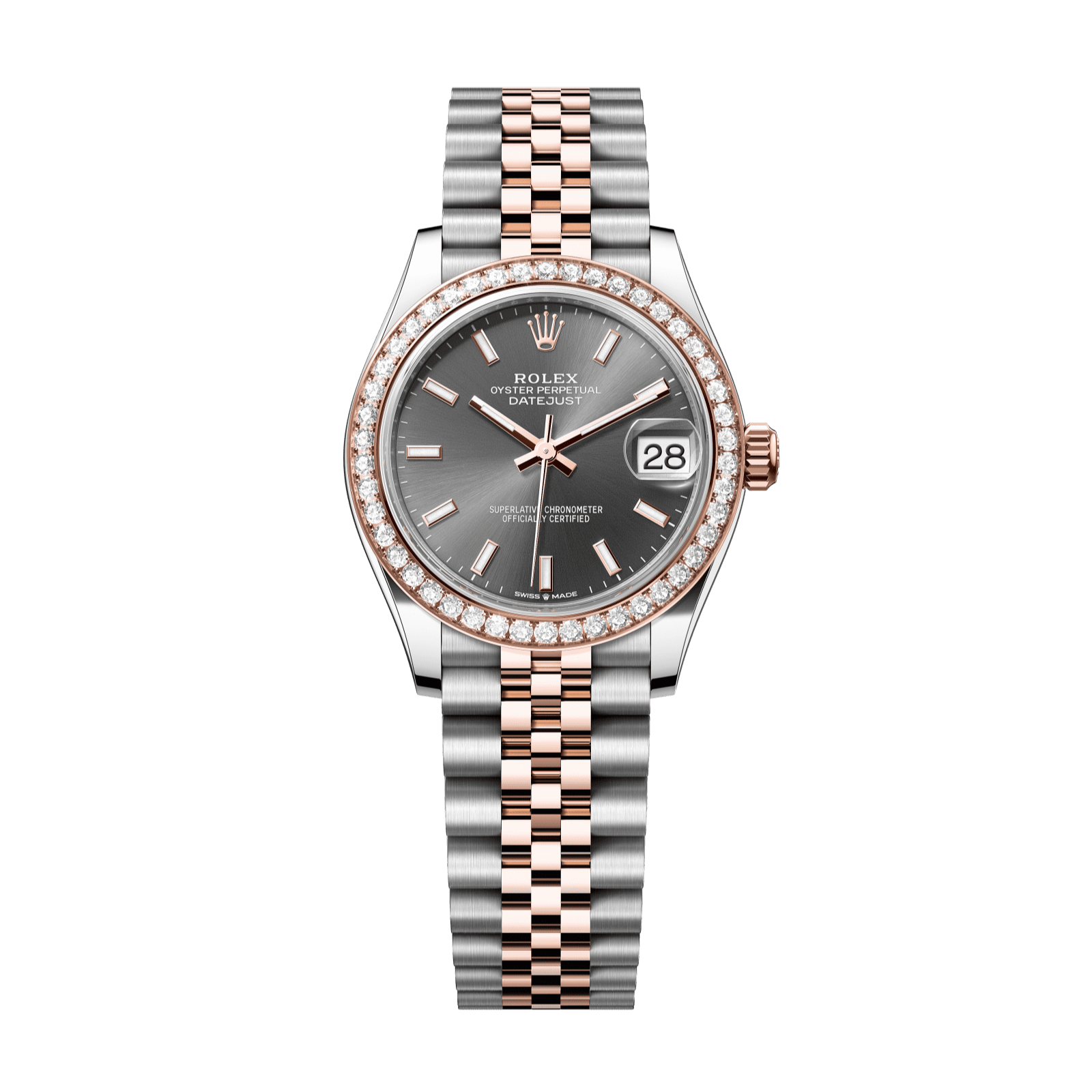Rolex Datejust 31mm Slate Dial Oystersteel & Everose Gold 278381rbr-0018 - WATCHXNYC