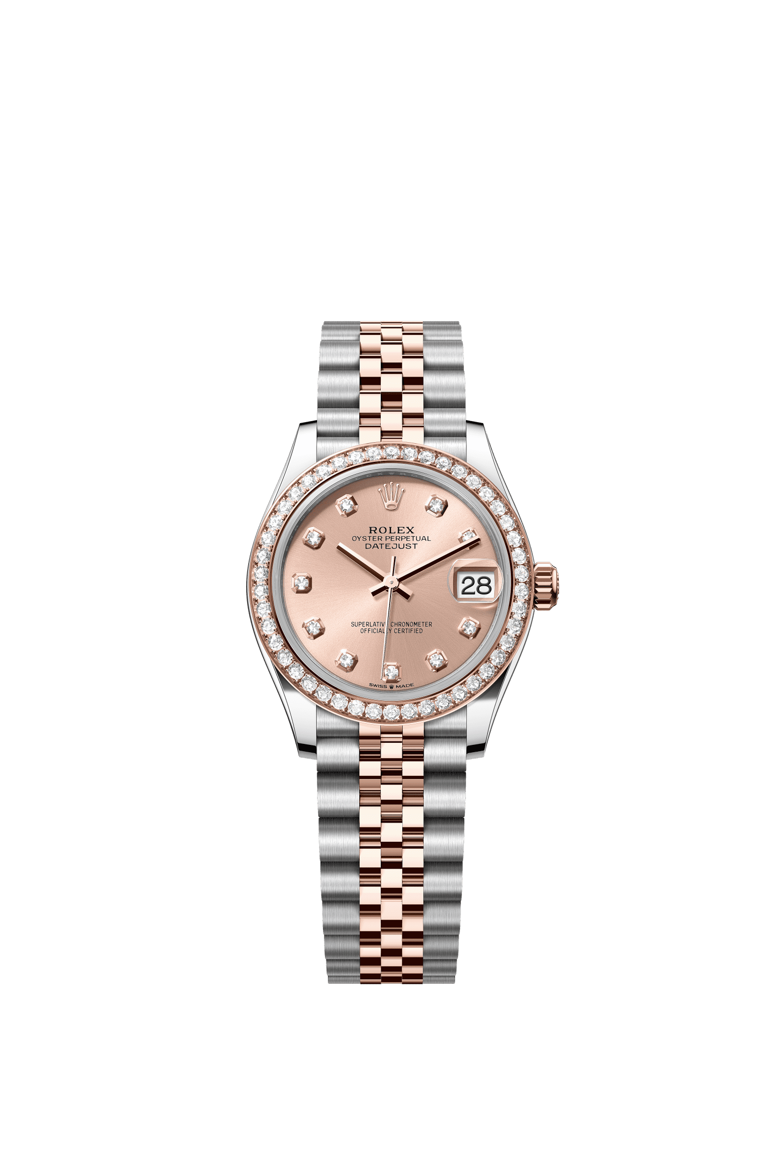 Rolex Datejust 31mm Rosé Diamond Dial Oystersteel & Everose Gold 278381RBR - WATCHXNYC