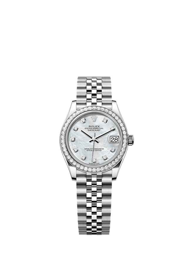 Rolex Datejust 31mm White Diamonds Dial Oystersteel & White Gold 278384RBR - WATCHXNYC