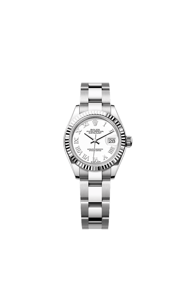Rolex Lady-Datejust 28mm White Dial Oystersteel & White Gold 279174 - WATCHXNYC