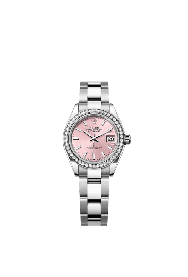 Rolex Lady-Datejust 28mm Pink Dial Oystersteel & White Gold  279384RBR - WATCHXNYC