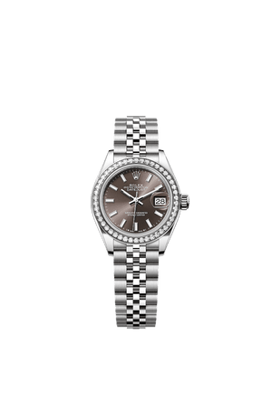 Rolex Lady-Datejust 28mm Dark Grey Dial Oystersteel & White Gold 279384RBR