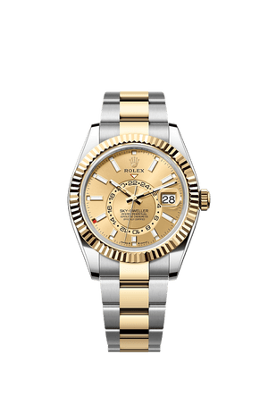 Rolex Sky-Dweller 42mm Champagne Dial Oystersteel & Yellow Gold 336933-0001