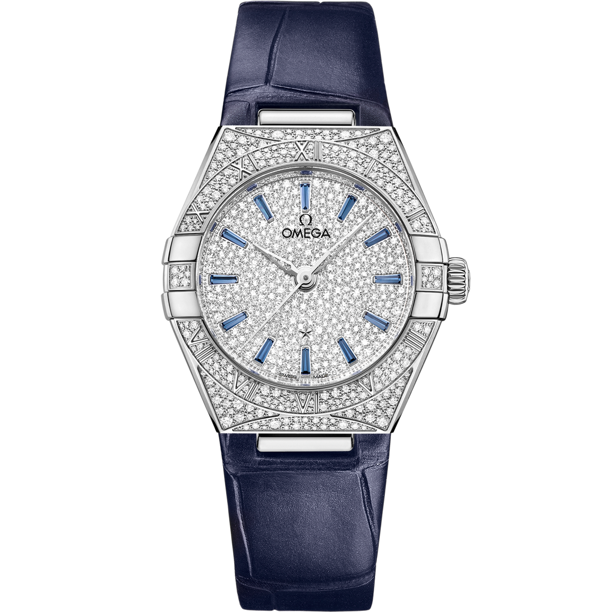 58 29 Omega Constellation 29 mm White Dial with Diamonds Canopus Gold™ Strap