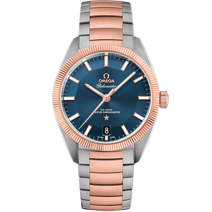 Omega Constellation 39mm Blue Dial Steel & Sedna Gold 130.20.39.21.03.001 - WATCHXNYC
